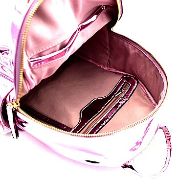 L0121-LP Multi-Pocket Metallic Fashion Backpack