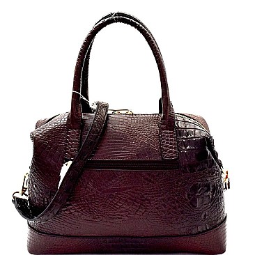 Crocodile Embossed 2-Way Satchel Wallet SET MH-L0197W