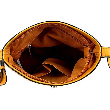 Tassel Accent Bucket Cross Body Shoulder Bag