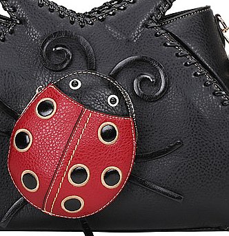 Lady Bug Handmade Stitched Satchel