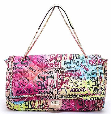 Graffiti Oversize Shoulder Bag