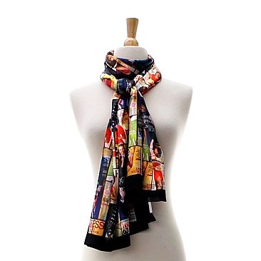 CH-OS802 MICHELLE OBAMA MAGAZINE COVER SCARF