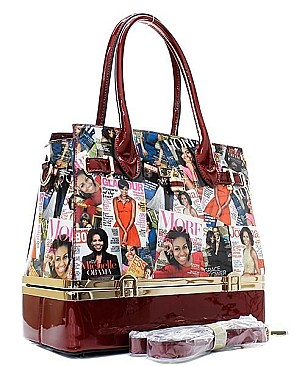 Obama Tote Boxy Shape Padlock Handbags - High Quality