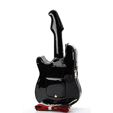 Guitar Shaped Bluetooth Speaker Cross Body - Shoulder Bags With Multimedia Player Radio