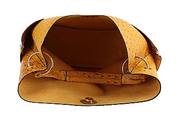 Ostrich Hobo Handbags - 2pcs Set