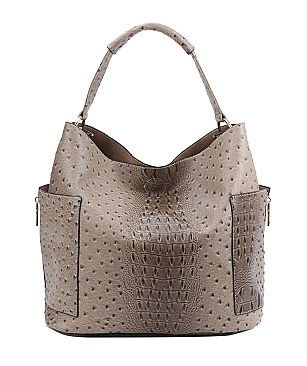 Ostrich Hobo Handbags - 2pcs Set