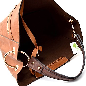 LD080-LP Zipper Accent 2 in 1 Hobo