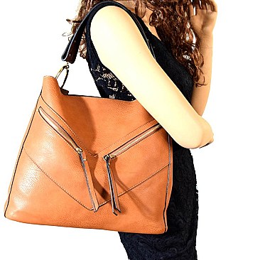 LD080-LP Zipper Accent 2 in 1 Hobo