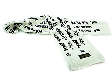 Woven Graffiti Letter Scarf