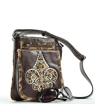 Fleur De Lis Stone Decorative Messenger