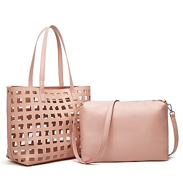 STYLISH LADIES TOTE HANDBAGS MESSENGER SET