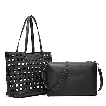 STYLISH LADIES TOTE HANDBAGS MESSENGER SET