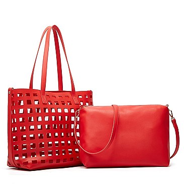 STYLISH LADIES TOTE HANDBAGS MESSENGER SET