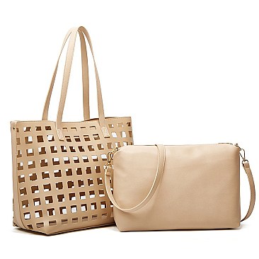 STYLISH LADIES TOTE HANDBAGS MESSENGER SET