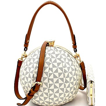 Monogram Ball-Shaped Satchel Wallet SET  MH-LHU079