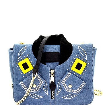 Unique Bomber Jacket Theme Novelty Shoulder Bag MHLHU122