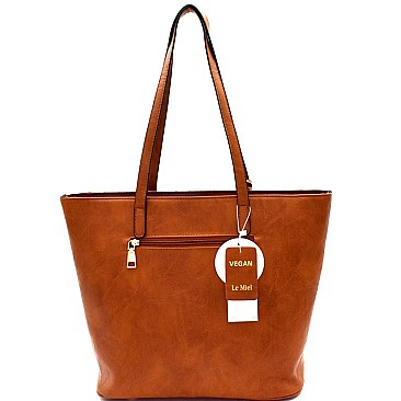 Tassel Accent Chevron Quilted Tote Wallet SET MH-LHU1351W