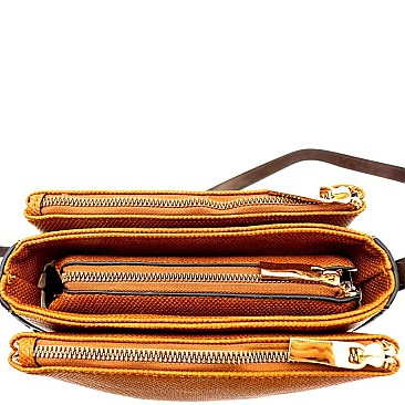 Extendable Strap 3-Compartment Cross Body Shoulder Bag  MH-LHU198