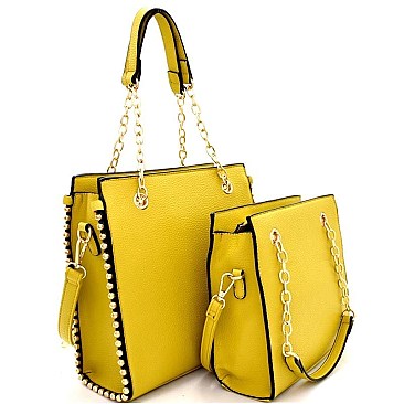 LI6816-LP Hardware Accent 2 in 1 Chain Tote Twin SET