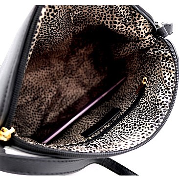 DOME LEOPARD PRINT CROSS BODY MESSENGER