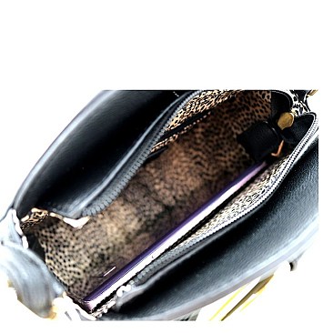 Neon Snake Print Round Satchel