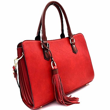 Tassel Accent Accordion Side 2-Way Satchel MH-LMS031S