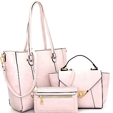 LMS050-LP Classy 3 in 1 Shopper Tote Crossbody Value SET