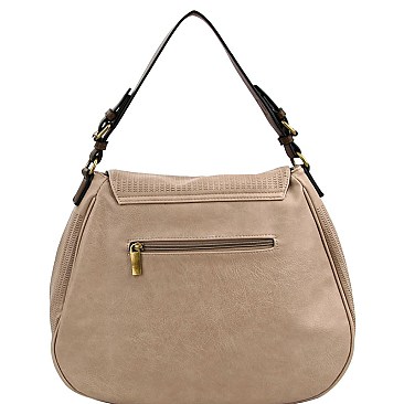 CHILLX Perforated Flap Satchel Wallet SET  MH-LMS0761W