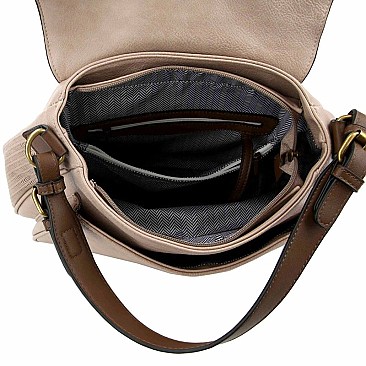 CHILLX Perforated Flap Satchel Wallet SET  MH-LMS0761W