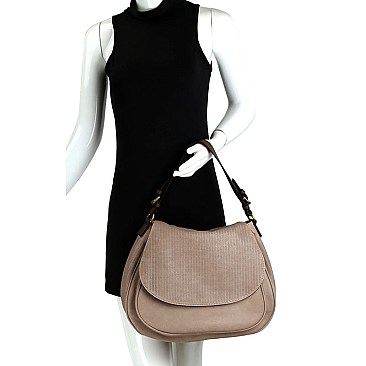 CHILLX Perforated Flap Satchel Wallet SET  MH-LMS0761W