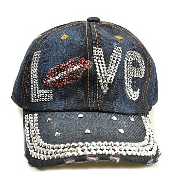 RHINESTONE LOVE CAP