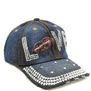 RHINESTONE LOVE CAP