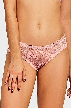 PACK OF 12 PIECES CLASSY FRONT LACE COTTON BIKINI PANTY MULP1392CK2