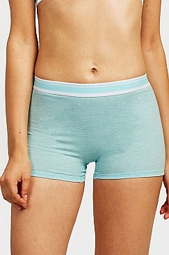 PACK OF 12 PIECES SPORTY COTTON BOYSHORT PANTY MULP1432CB1