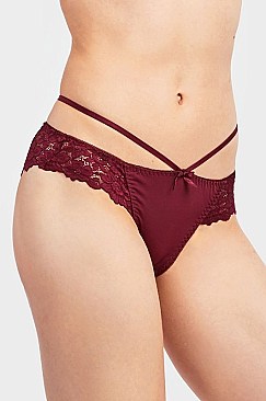 PACK OF 12 PIECES SEXY LACED BIKINI PANTY MULP6145NK