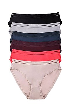 PACK OF 12 PIECES STYLISH NYLON LADIES BIKINI PANTY MULP6146NK