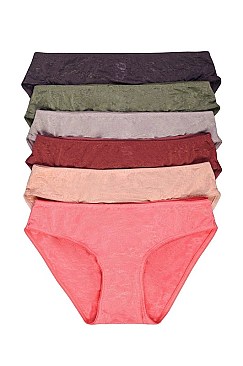 PACK OF 12 PIECES SEXY JACQUARD BIKINI PANTY MULP7292PK