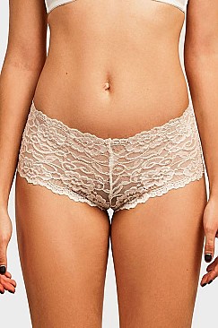 PACK OF 12 PIECES LUSH LACE HIPSTER PANTY MULP7989LH1