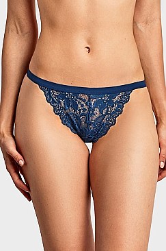 PACK OF 12 PIECES SEXY LADIES LACE THONG MULP9021LT