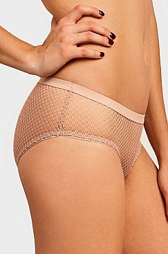 PACK OF 12 PIECES SULTRY BREATHABLE FULL MESH BIKINI PANTY MULP9064LK