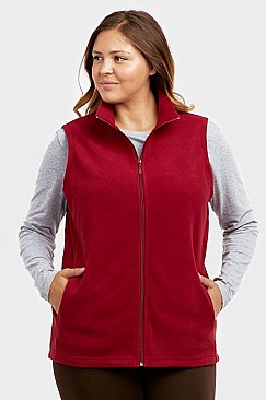 PACK OF 3 PIECES LADIES POLAR FLEECE VEST PLUS SIZE MULPF100XE