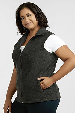 PACK OF 3 PIECES LADIES POLAR FLEECE VEST PLUS SIZE MULPF100XE