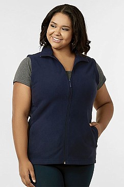 PACK OF 3 PIECES LADIES POLAR FLEECE VEST PLUS SIZE MULPF100XE