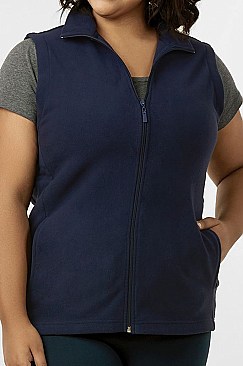 PACK OF 3 PIECES LADIES POLAR FLEECE VEST PLUS SIZE MULPF100XE