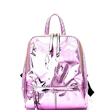 LQ091-LP  Iridescent Metallic Fashion Backpack