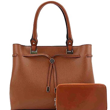 Trendy String Accent 2-Way Satchel Wallet SET MH-LQ1161
