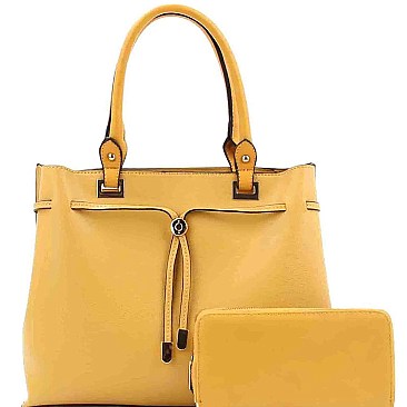 Trendy String Accent 2-Way Satchel Wallet SET MH-LQ1161