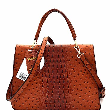 Bee Charm Ostrich Flap Satchel Wallet SET  MH-LQ1181W