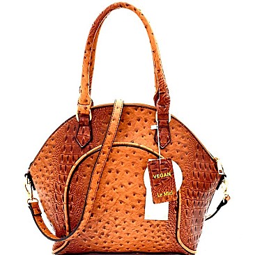 Ostrich Embossed Satchel Wallet SET MH-LQ1192W