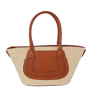 Straw Shopper Tote Bag